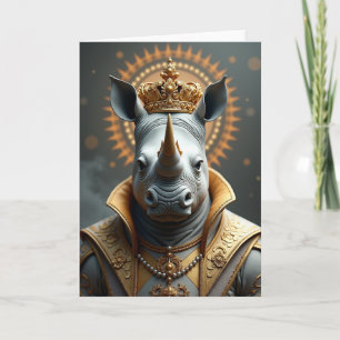 Tarjeta de cumpleaños dorada coronada