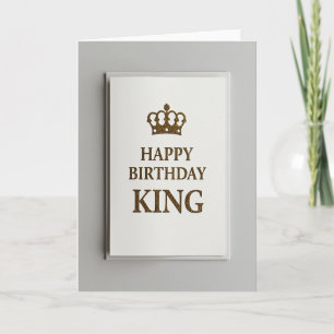 Tarjeta de cumpleaños dorada de la realeza