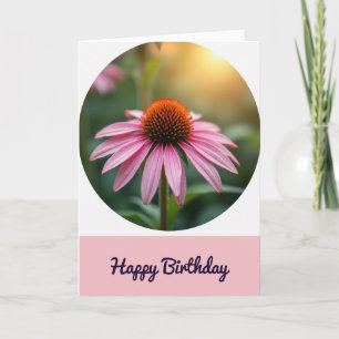 Tarjeta de cumpleaños dorada radiante