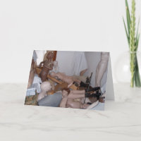 Tarjeta de cumpleaños "Dormitorio de maniquí"