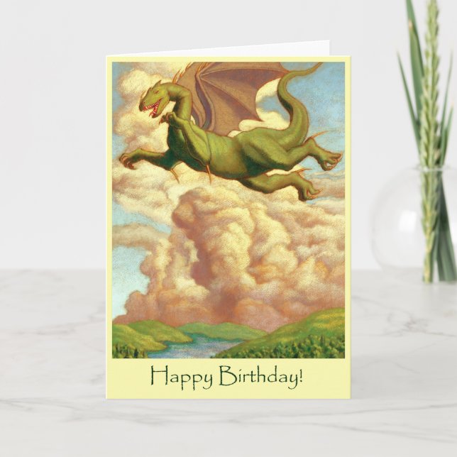 Tarjeta de cumpleaños Dragon Happy (Anverso)