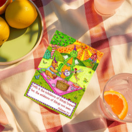 Tarjeta de cumpleaños Dragon Picnic