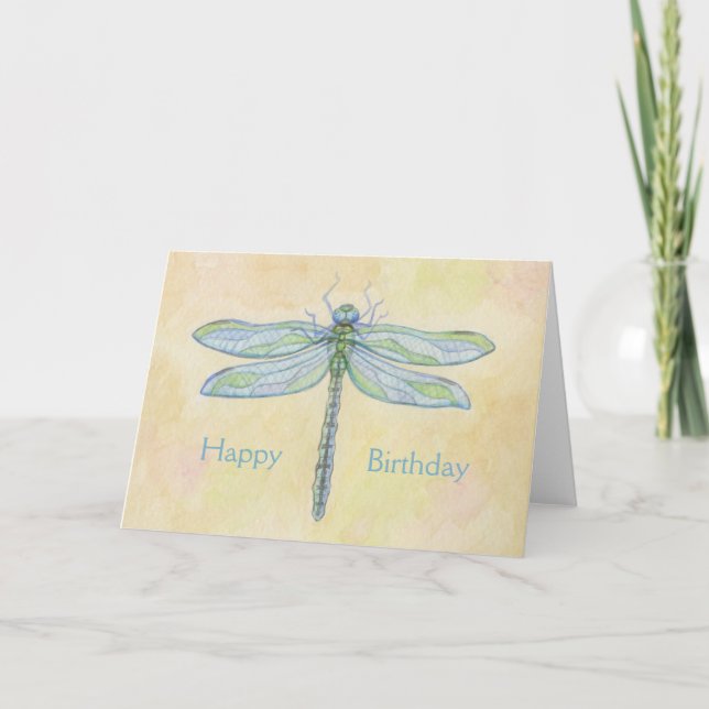Tarjeta de cumpleaños Dragonfly (Anverso)