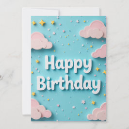 Tarjeta de cumpleaños Dreamy Clouds