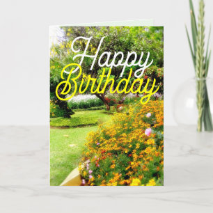 Tarjeta de cumpleaños Dreamy Garden of Flowers