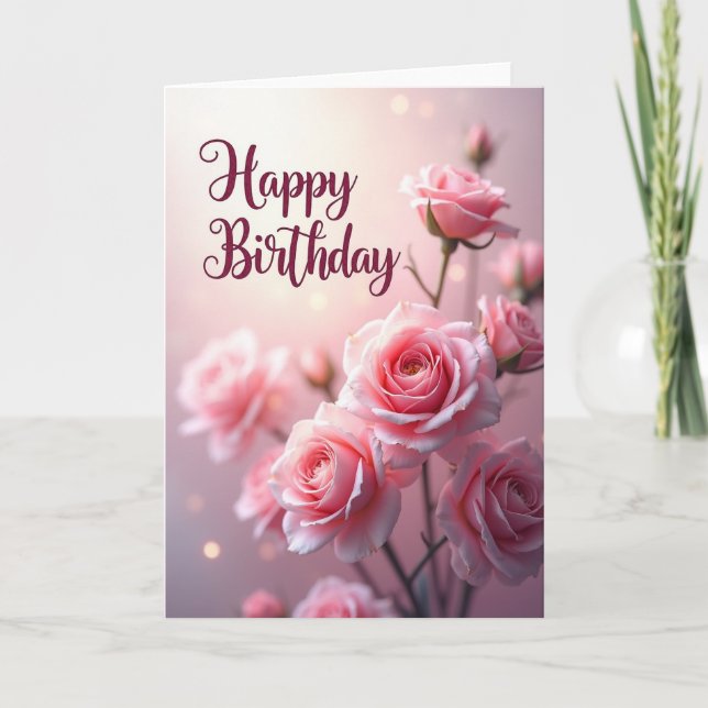 Tarjeta de cumpleaños Dreamy Rose (Anverso)