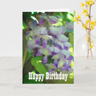 Tarjeta de cumpleaños Dreamy Wisteria Flower