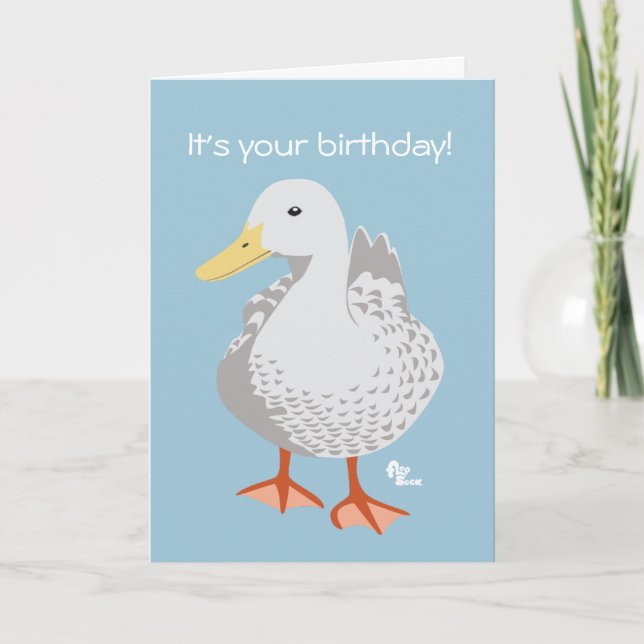 Tarjeta de cumpleaños Duck (Anverso)