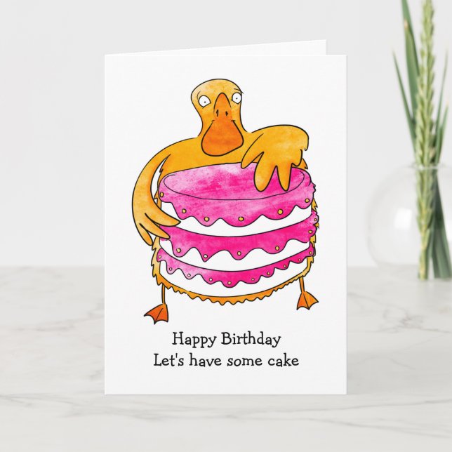 Tarjeta de cumpleaños Duck (Anverso)