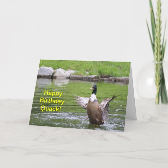 Tarjeta de cumpleaños Duck (Anverso)