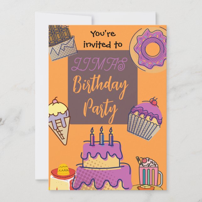 Tarjeta de cumpleaños dulce (Anverso)