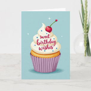 Tarjeta de cumpleaños dulce con glaseado