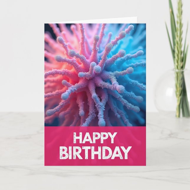 Tarjeta de cumpleaños dulce de coral (Anverso)