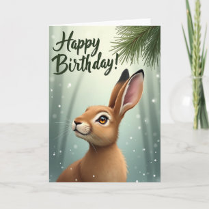 Tarjeta de cumpleaños dulce de liebre caprichosa