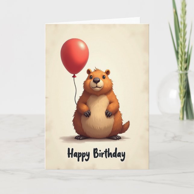 Tarjeta de cumpleaños dulce del bosque (Anverso)