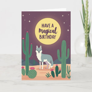 Tarjeta de cumpleaños dulce estrella lobo estrella