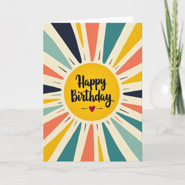 Tarjeta de cumpleaños dulce explosión de sol (Anverso)