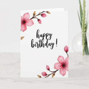 Tarjeta de cumpleaños dulce floral