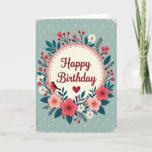 Tarjeta de Cumpleaños Dulce Floral