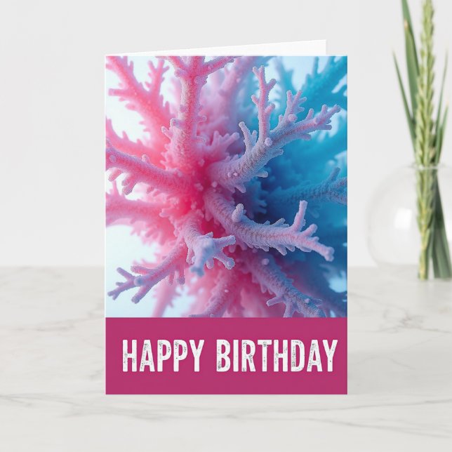Tarjeta de cumpleaños dulce fucsia (Anverso)