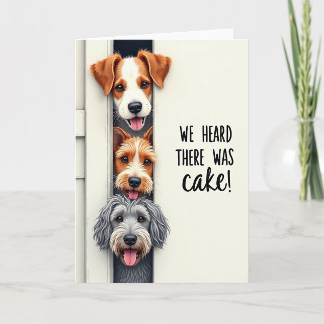 Tarjeta de cumpleaños dulce para cachorro (Anverso)