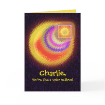 Tarjeta de cumpleaños Eclipse solar