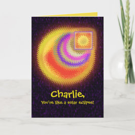 Tarjeta de cumpleaños Eclipse solar