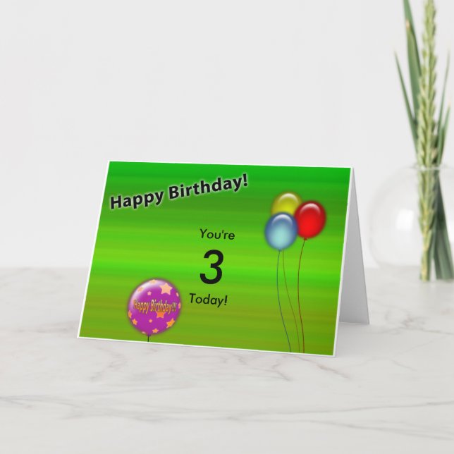 Tarjeta de cumpleaños (edición por edad) (Anverso)