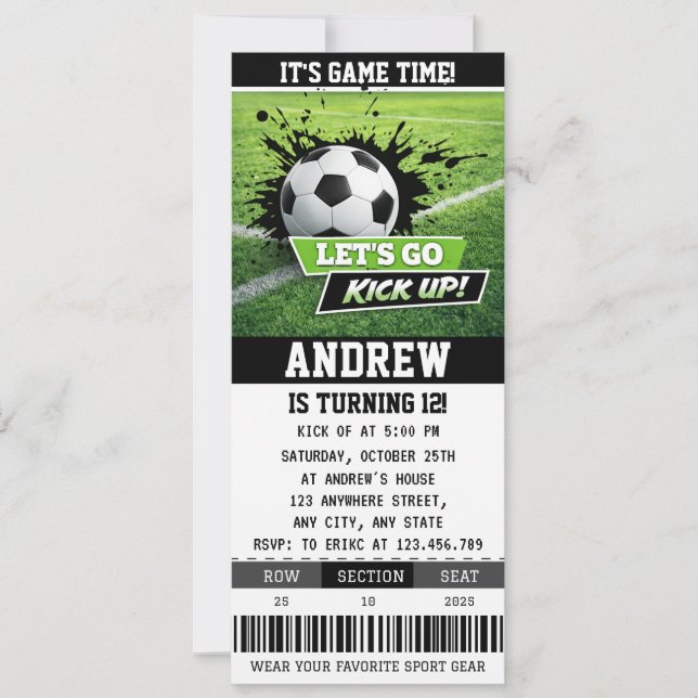 Tarjeta de cumpleaños editable para niño de partid (Anverso)