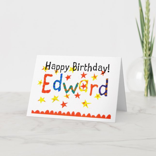 Tarjeta de cumpleaños 'Edward' (Anverso)