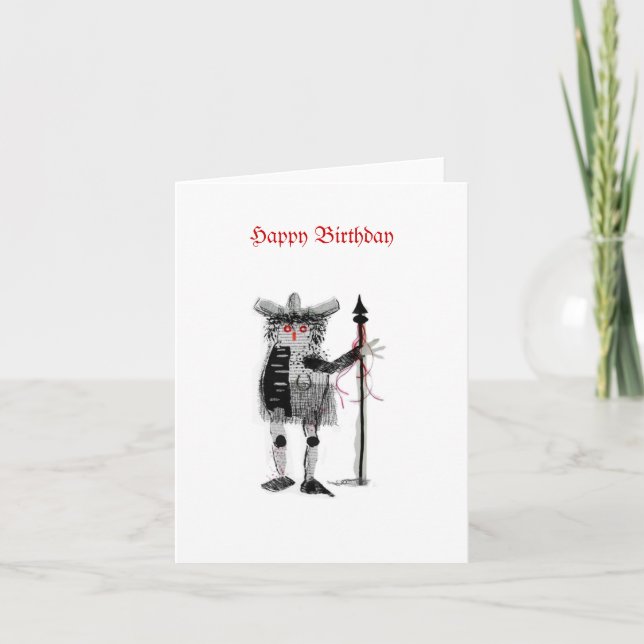 Tarjeta de cumpleaños 'El guerrero' (Anverso)