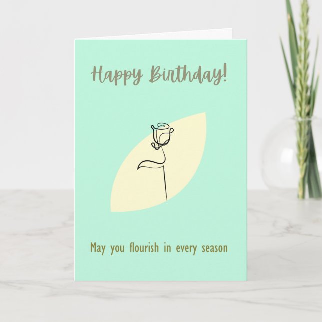 Tarjeta de Cumpleaños Elegancia (Anverso)