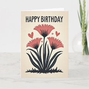 Tarjeta de cumpleaños Elegant Blossom