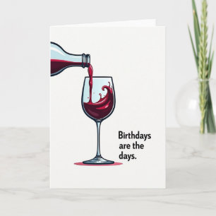 Tarjeta de cumpleaños Elegant Pour