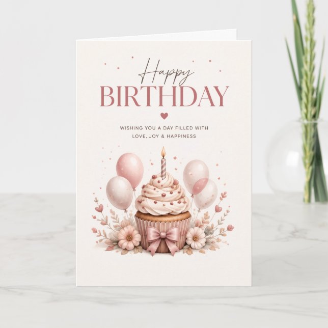 Tarjeta de cumpleaños elegante (Anverso)