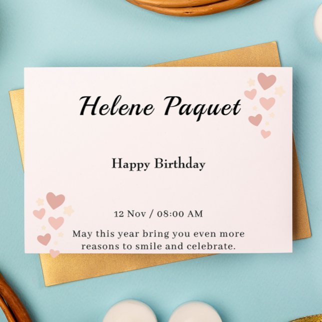 Tarjeta de cumpleaños elegante (Elegant Happy Birthday Card)