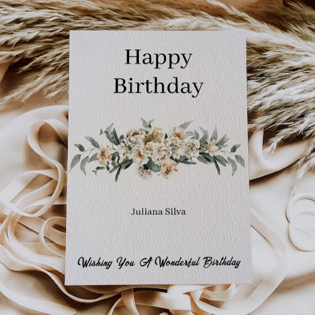 Tarjeta de cumpleaños elegante (Elegant Happy Birthday Card)