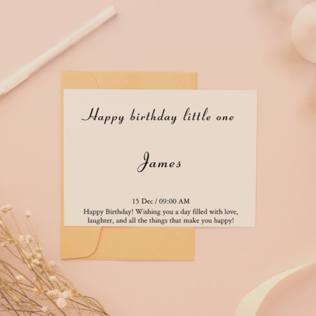 Tarjeta de cumpleaños elegante (Elegant Happy Birthday Card)