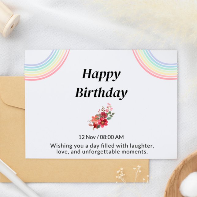 Tarjeta de cumpleaños elegante (Elegant Happy Birthday Card)