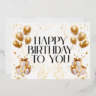 Tarjeta de cumpleaños elegante