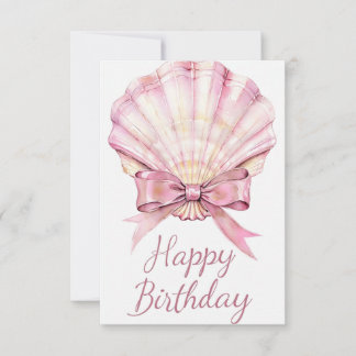 Tarjeta de cumpleaños elegante con acuarela y bord
