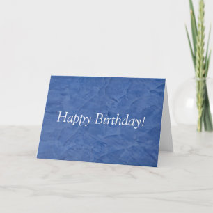 Tarjeta de cumpleaños elegante con textura azul