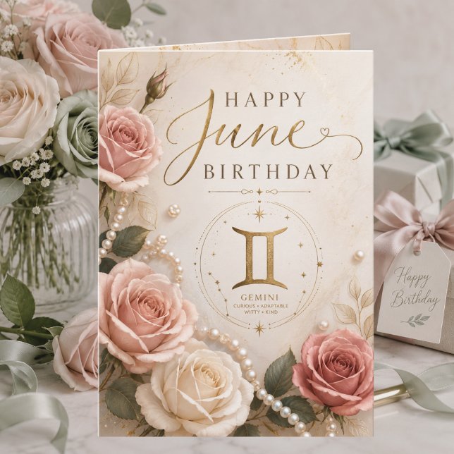 Tarjeta de cumpleaños elegante de junio para Gémin (Subido por el creador)