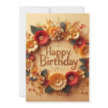 Tarjeta de cumpleaños elegante Diseño de flores do