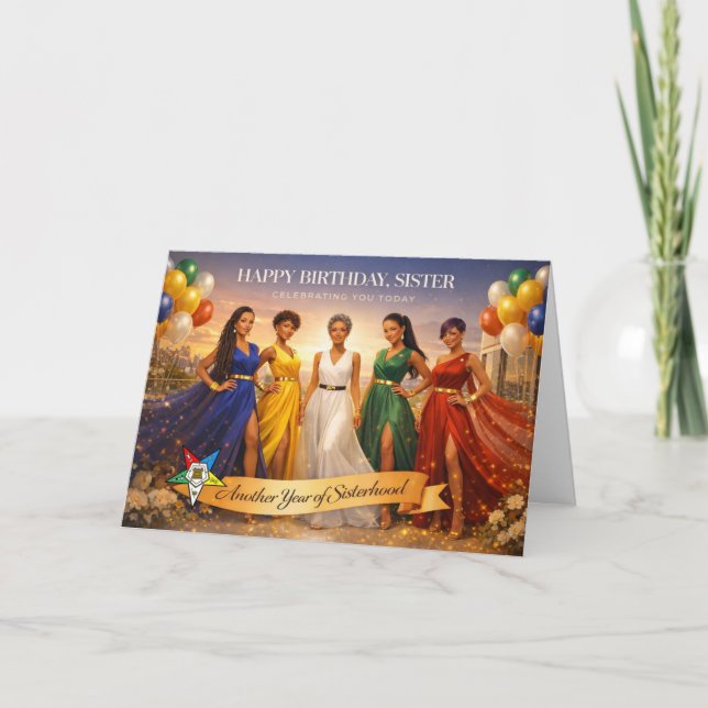 Tarjeta de cumpleaños elegante OES 2 (Anverso)