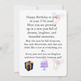 Tarjeta de cumpleaños elegante para ella – Saludo