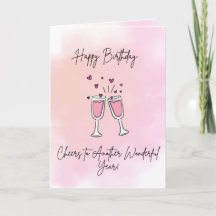 Tarjeta de cumpleaños elegante | Salud