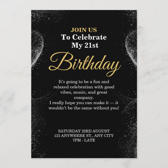 Tarjeta de Cumpleaños Elegante – Tarjeta Personali (Anverso)