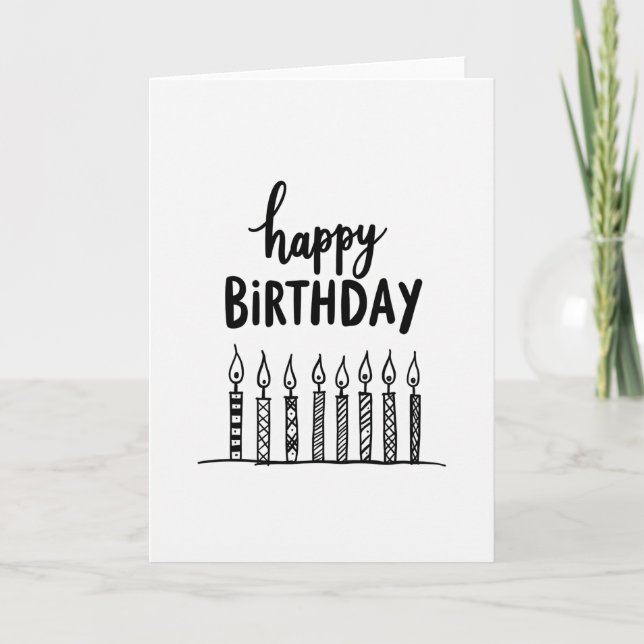 Tarjeta de cumpleaños elegante y caprichosa (Anverso)