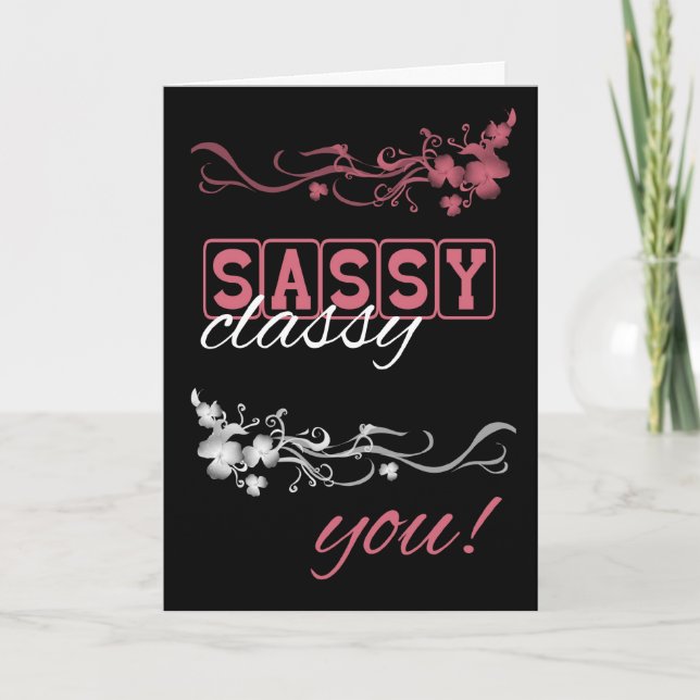 Tarjeta de cumpleaños elegante y elegante con flor (Anverso)